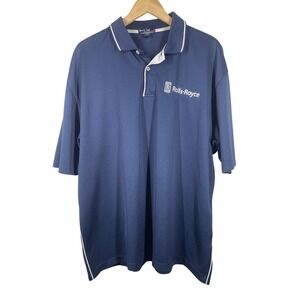 Sport-Tek Rolls-Royce Polo Shirt Mens XL Navy Blue Short Sleeve Performance Top